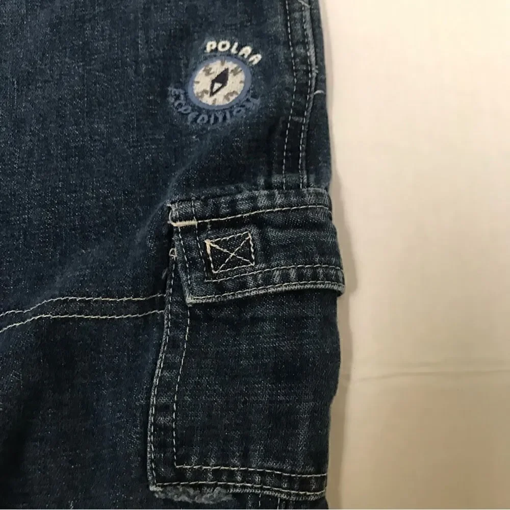 ‎OshKosh B’gosh polar expedition denim overalls 6–9 months